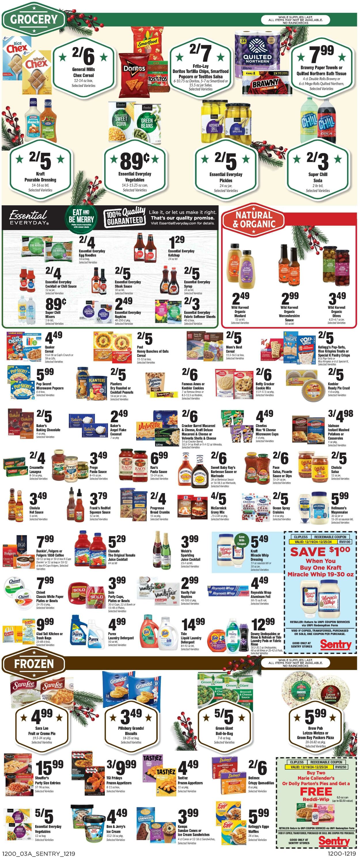 Weekly ad Sentry 12/19/2024 - 12/25/2024