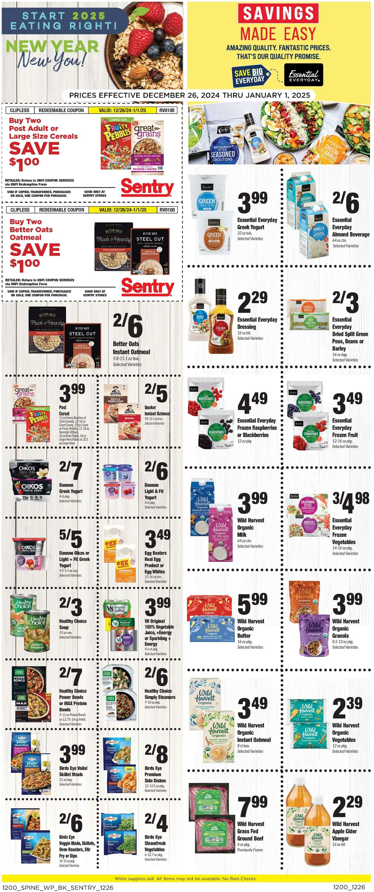 Weekly ad Sentry 12/26/2024 - 01/01/2025