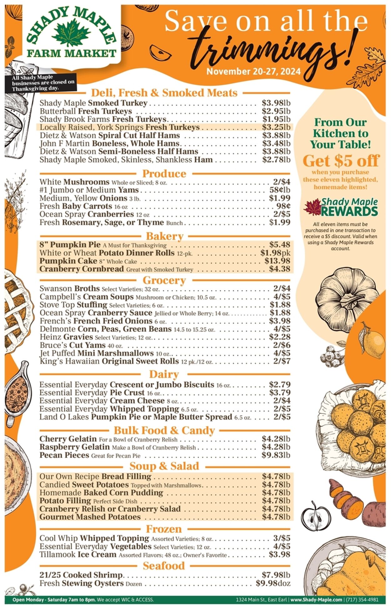 Shady Maple Promotional weekly ads