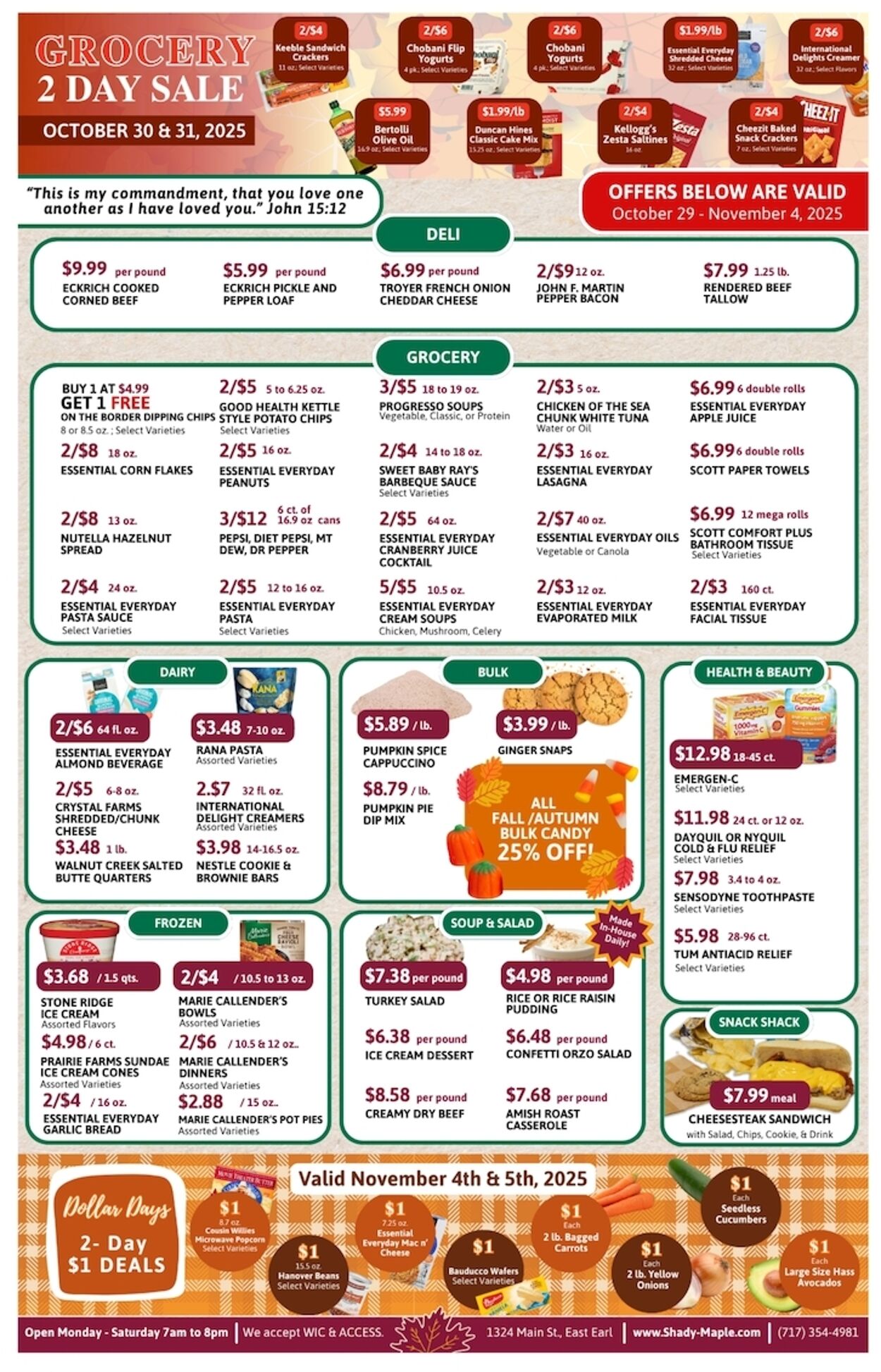 Weekly ad Shady Maple 10/29/2025 - 11/04/2025