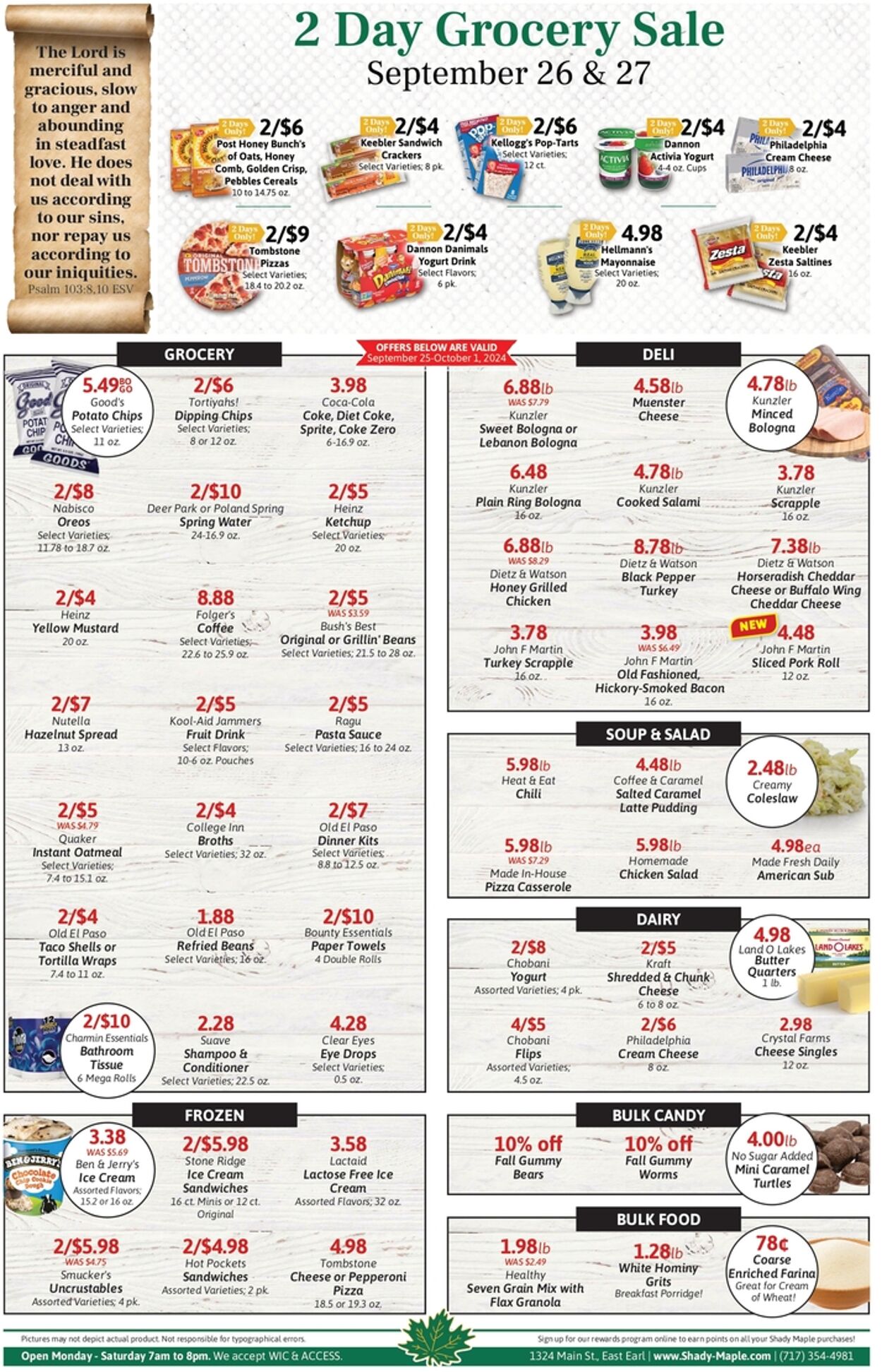 Weekly ad Shady Maple 09/25/2024 - 10/01/2024