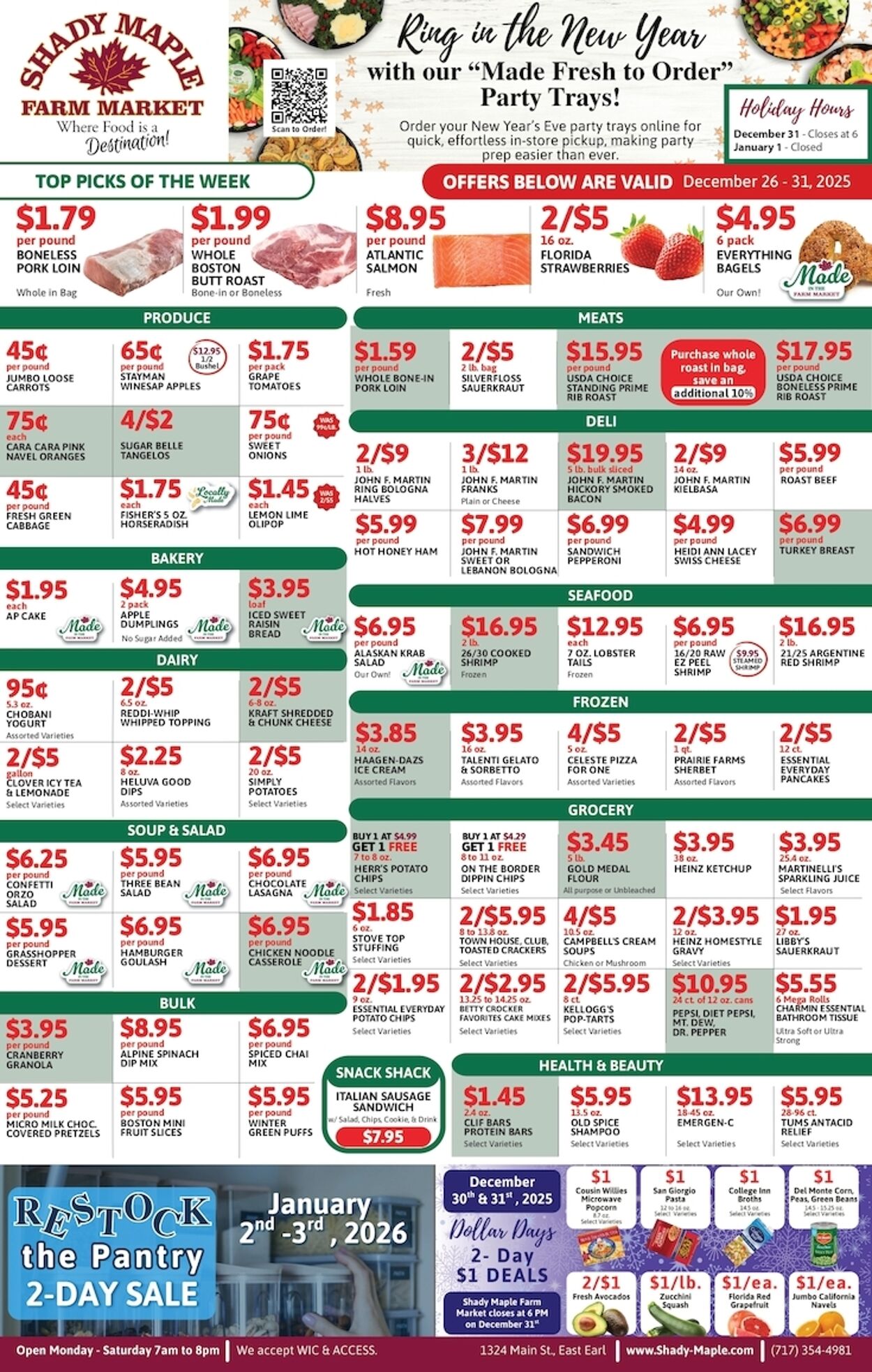 Weekly ad Shady Maple 12/26/2025 - 12/31/2025