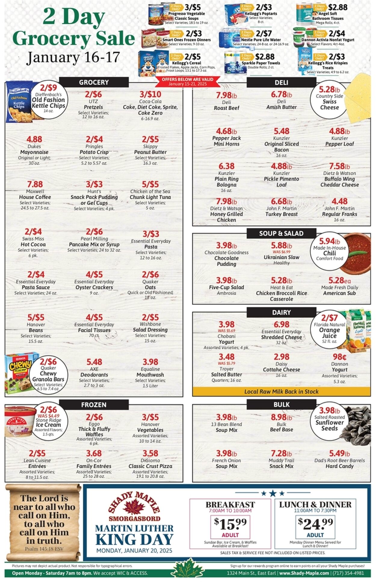 Weekly ad Shady Maple 01/15/2025 - 01/21/2025