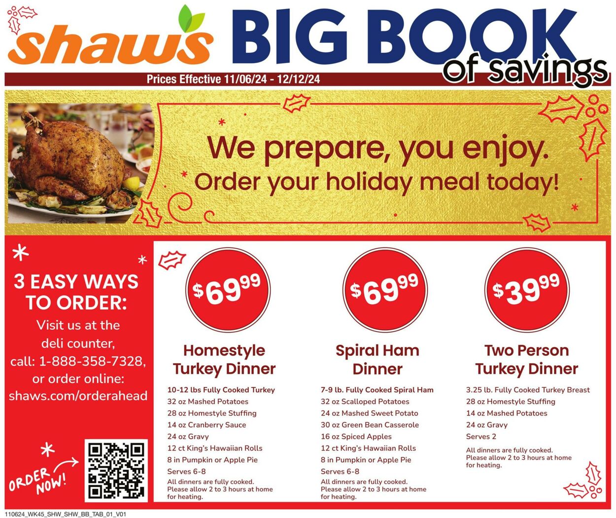 Weekly ad Shaws 11/06/2024 - 12/12/2024