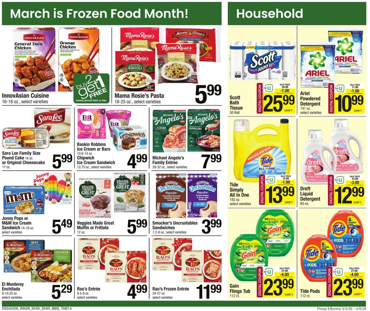 Weekly ad Shaws 03/04/2026 - 04/09/2026