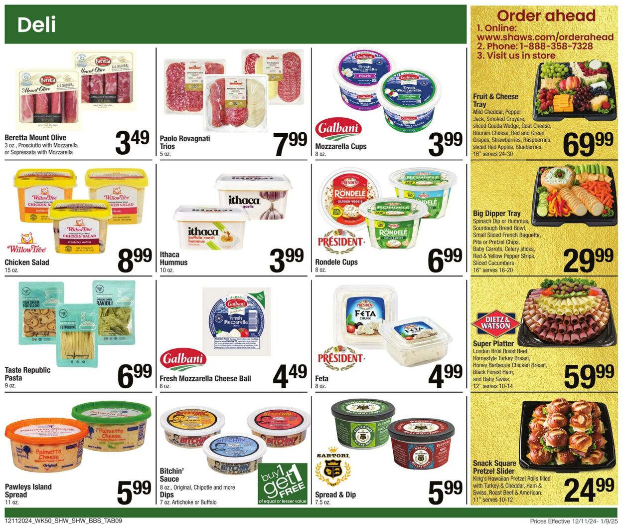 Weekly ad Shaws 12/11/2024 - 01/09/2025