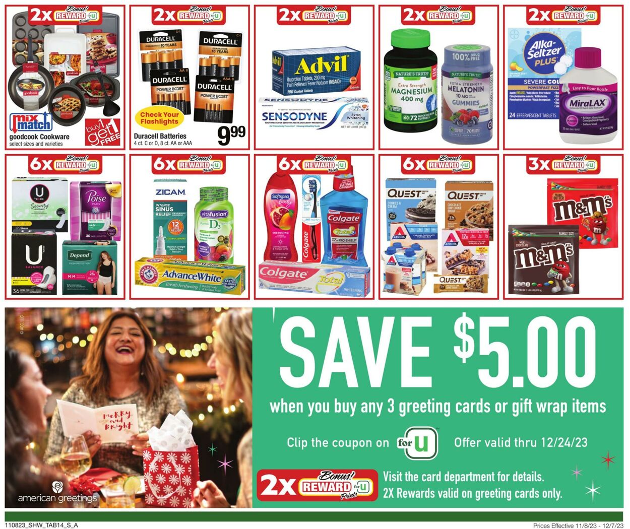 Weekly ad Shaws 11/08/2023 - 12/07/2023