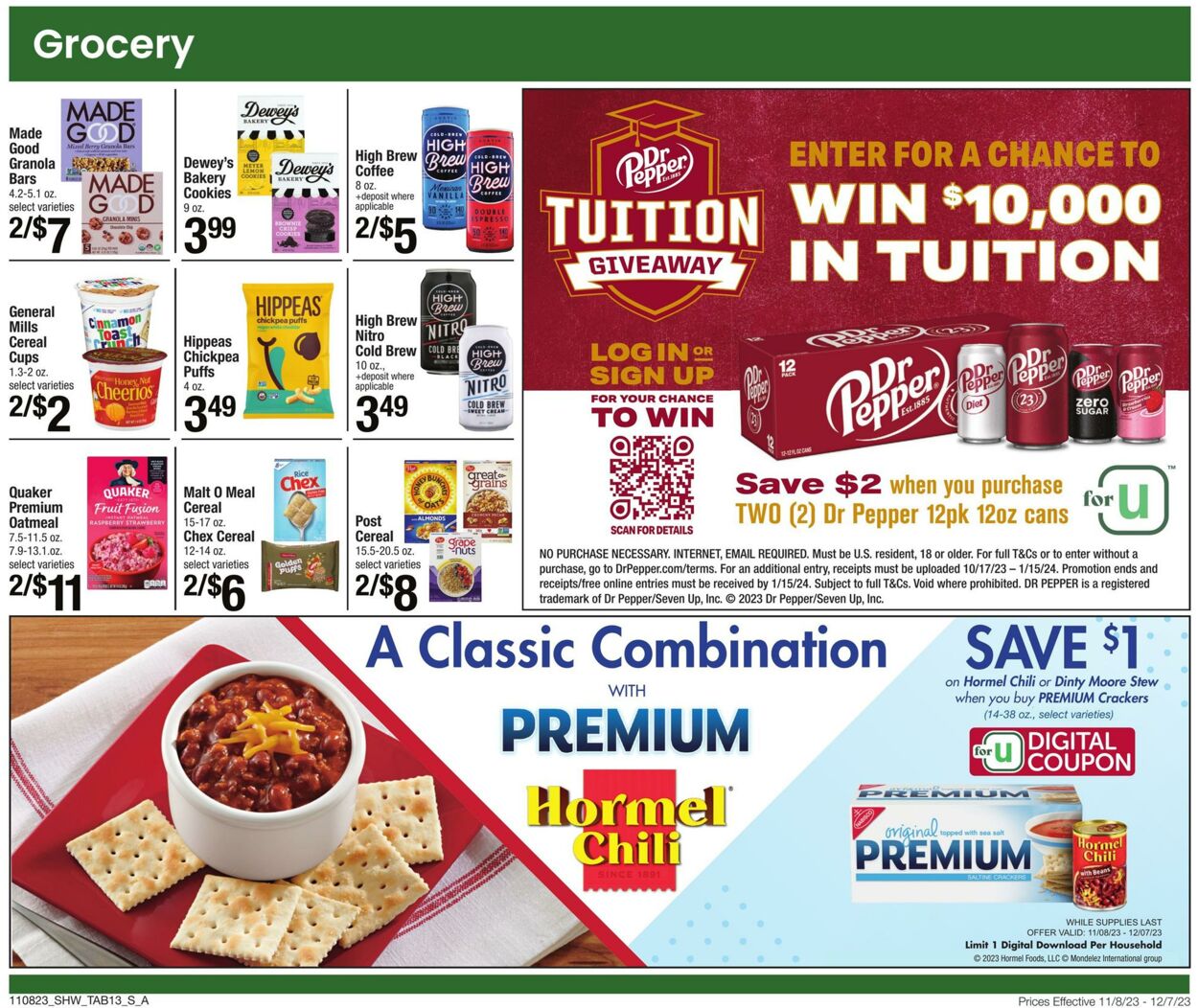 Weekly ad Shaws 11/08/2023 - 12/07/2023