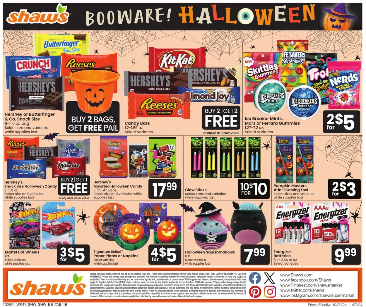 Weekly ad Shaws 10/09/2024 - 11/07/2024