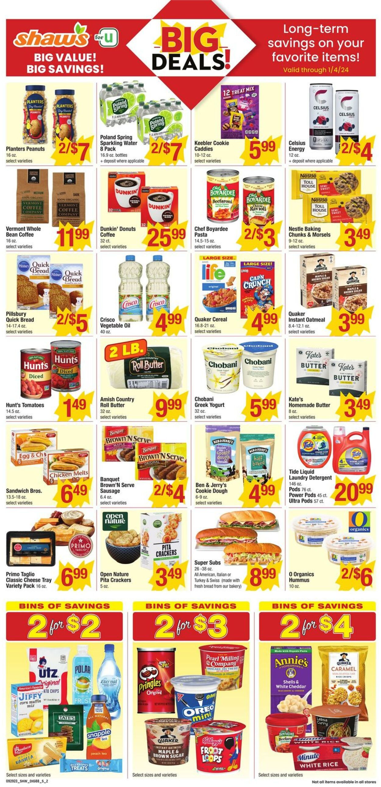 Weekly ad Shaws 09/29/2023 - 01/04/2024