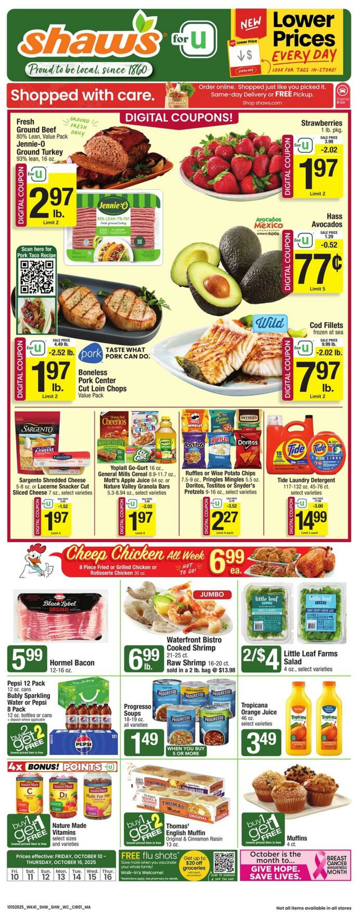 Weekly ad Shaws 10/10/2025 - 10/16/2025