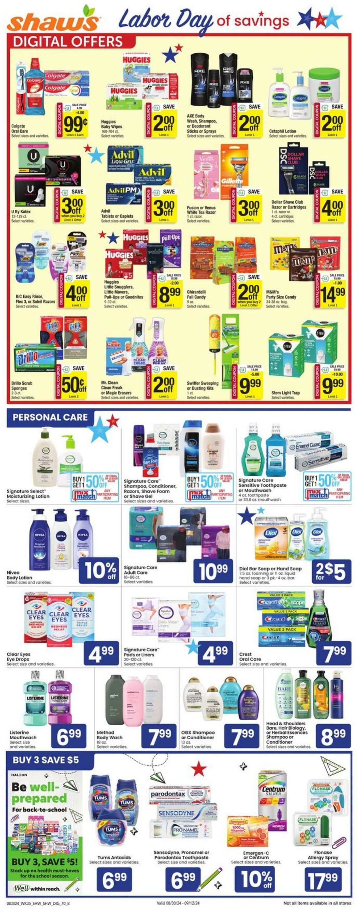 Weekly ad Shaws 08/30/2024 - 09/05/2024