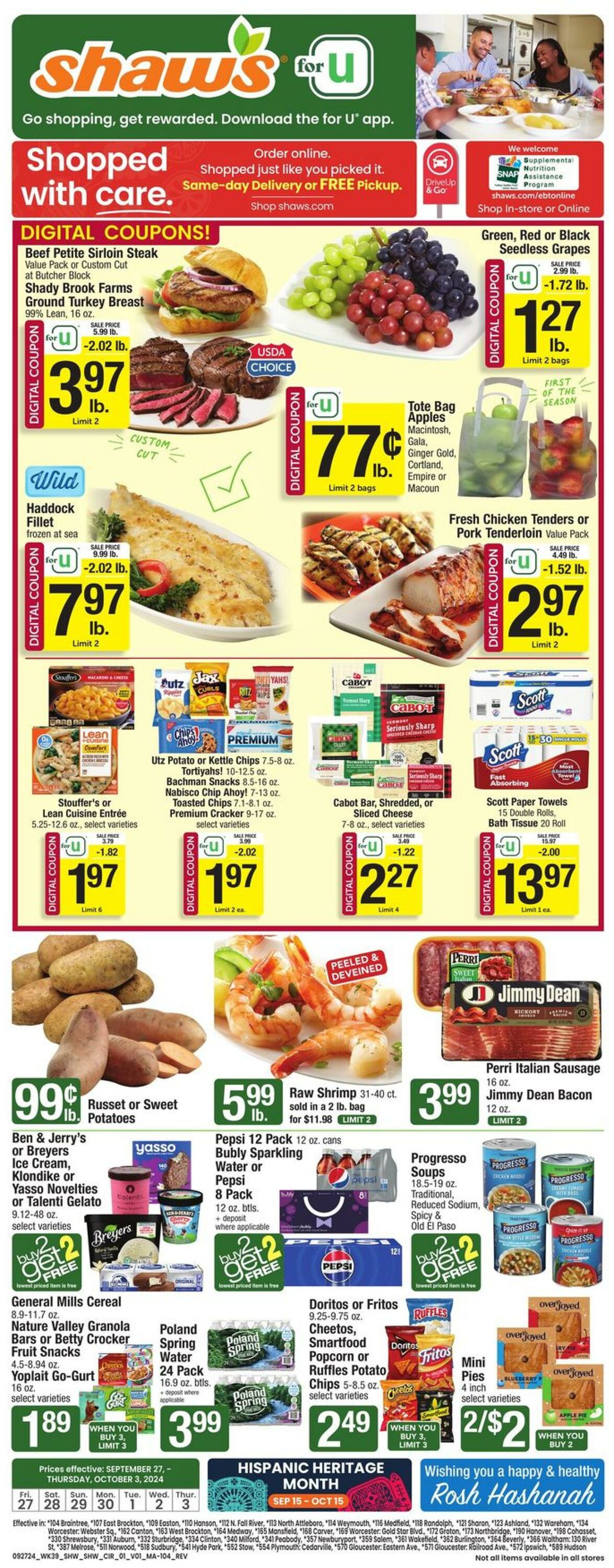 Weekly ad Shaws 09/27/2024 - 10/03/2024