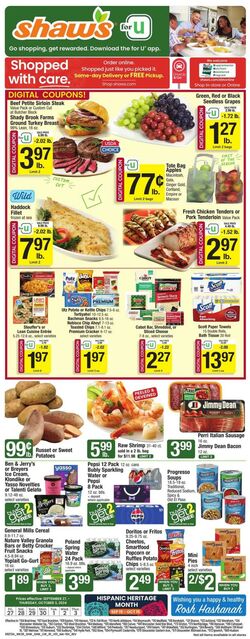 Weekly ad Shaws 10/09/2024 - 11/07/2024