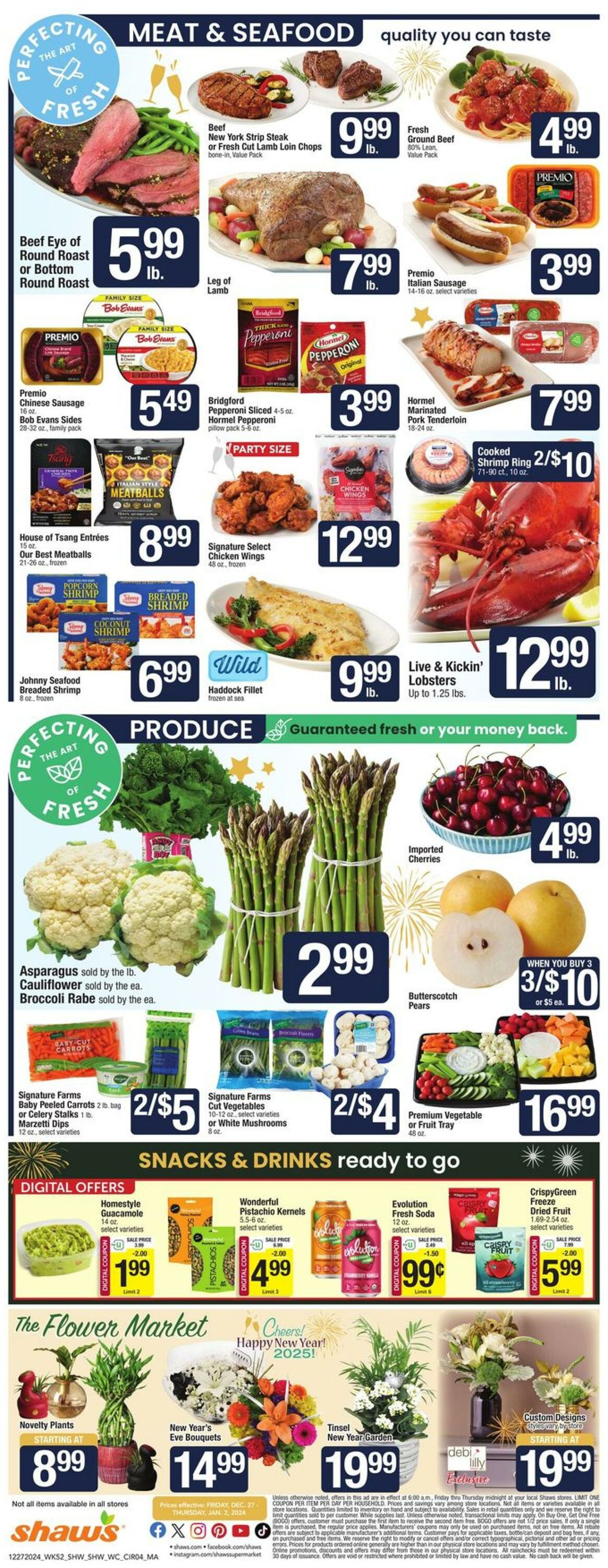 Weekly ad Shaws 12/27/2024 - 01/02/2025