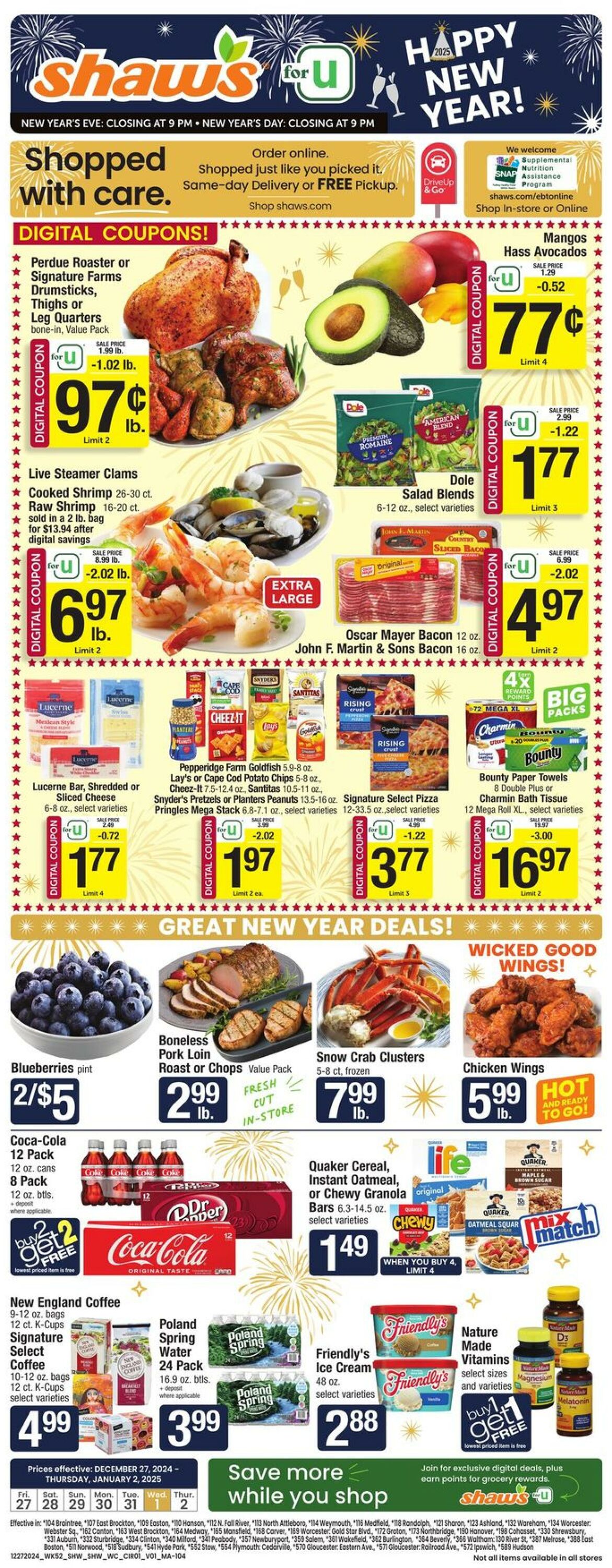 Weekly ad Shaws 12/27/2024 - 01/02/2025