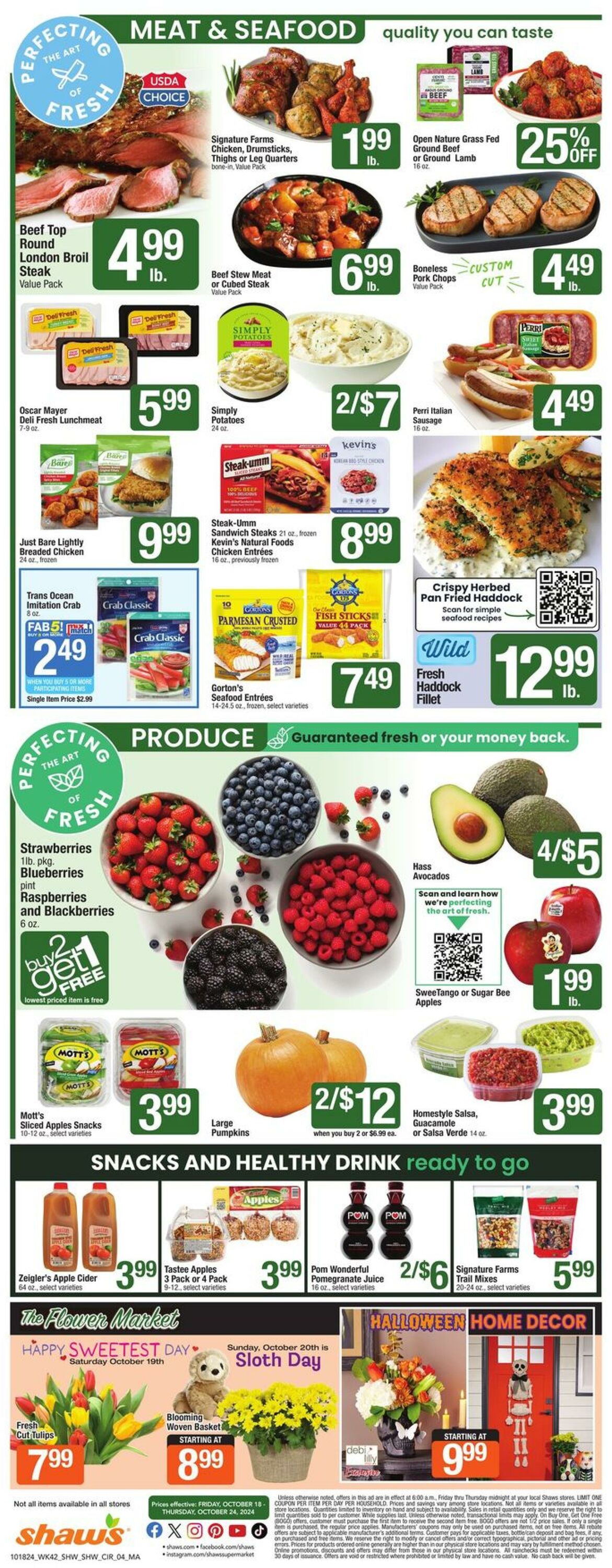 Weekly ad Shaws 10/18/2024 - 10/24/2024