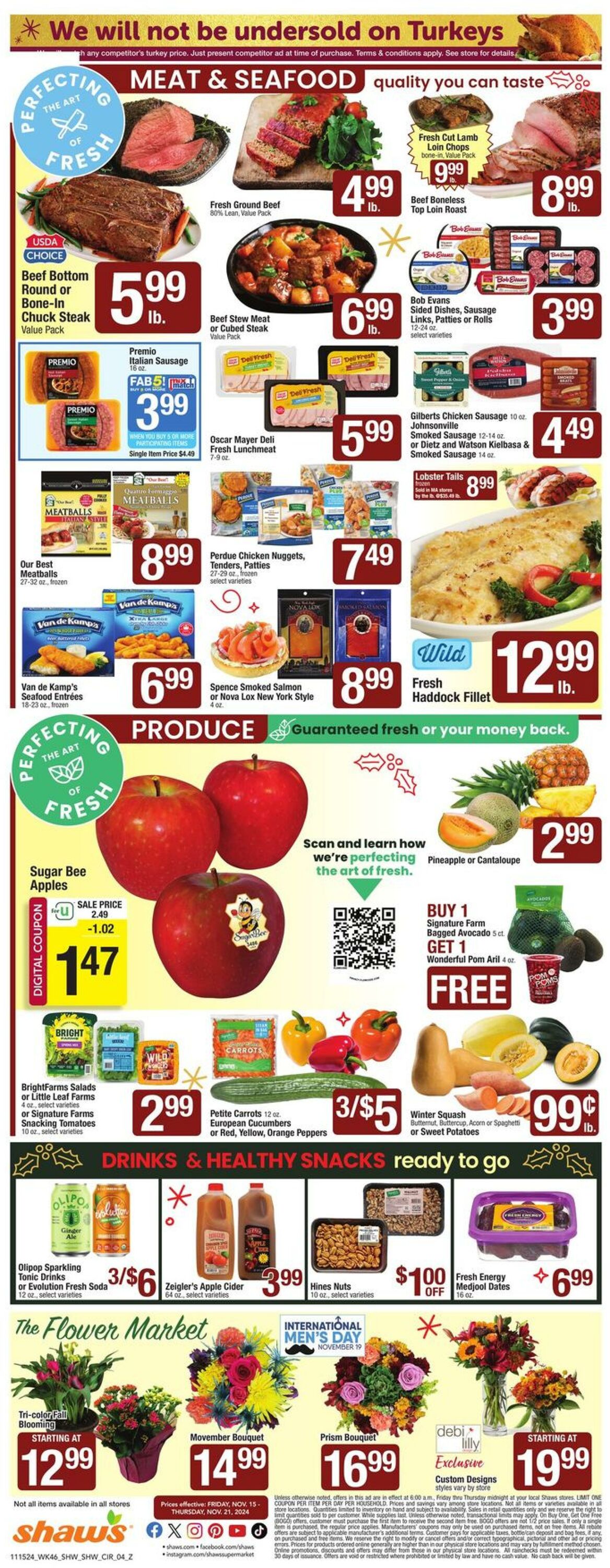 Weekly ad Shaws 11/15/2024 - 11/21/2024