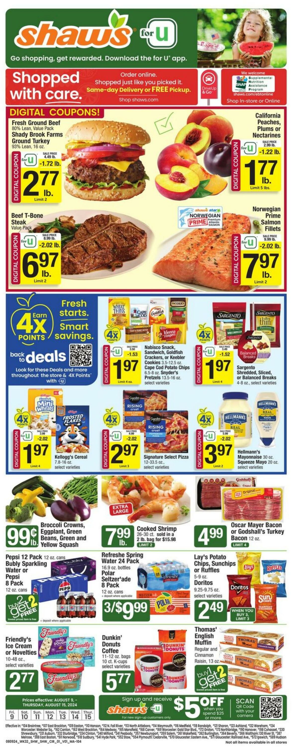 Weekly ad Shaws 08/09/2024 - 08/15/2024