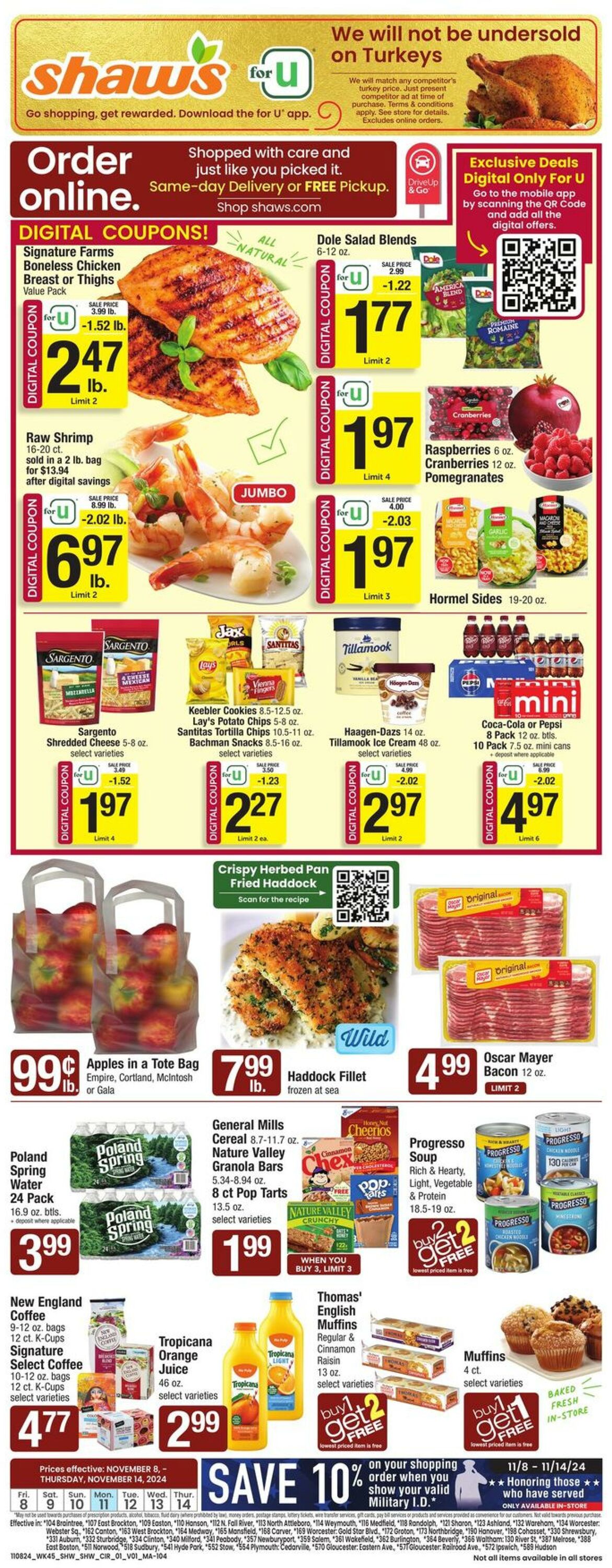 Weekly ad Shaws 11/08/2024 - 11/14/2024