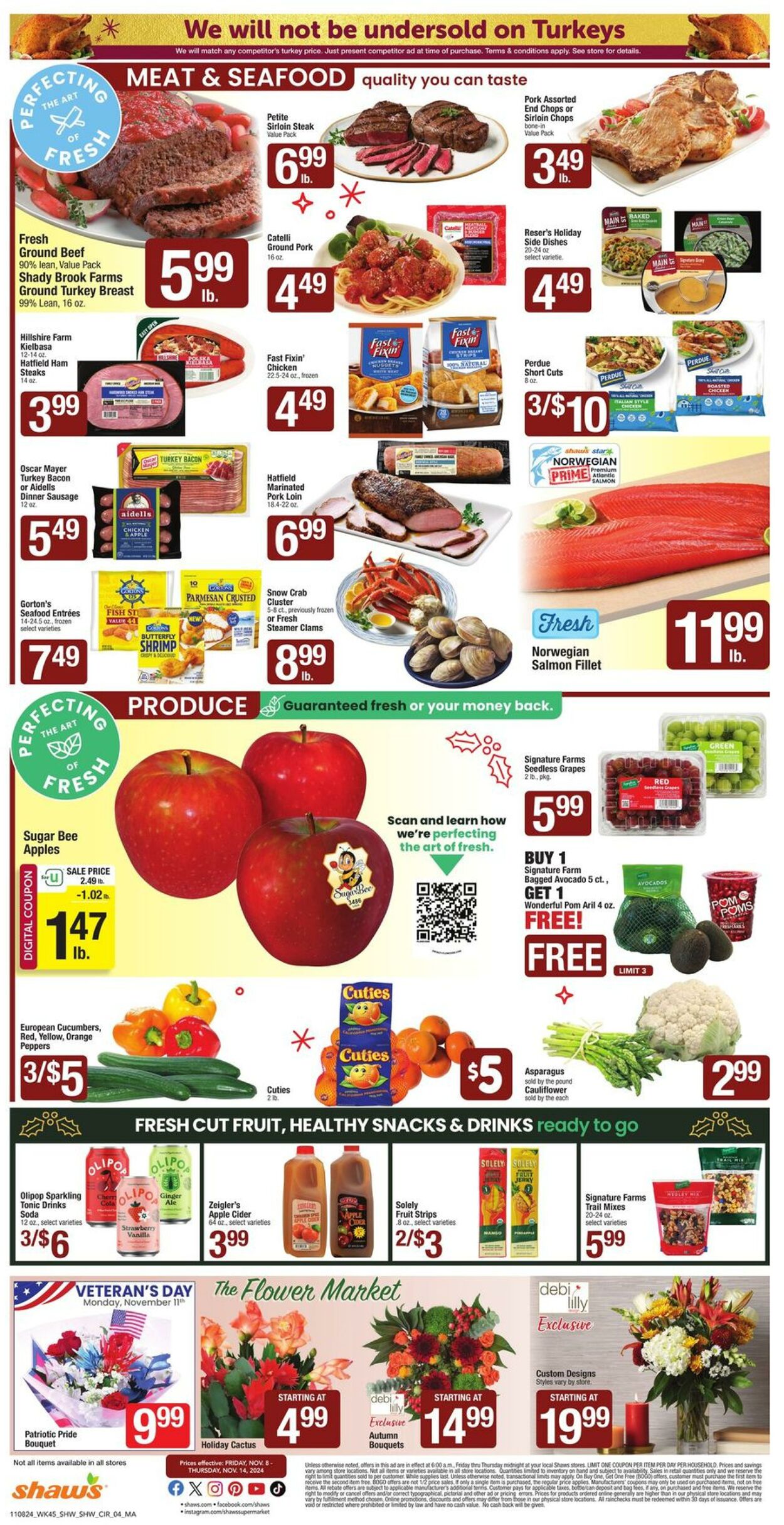 Weekly ad Shaws 11/08/2024 - 11/14/2024