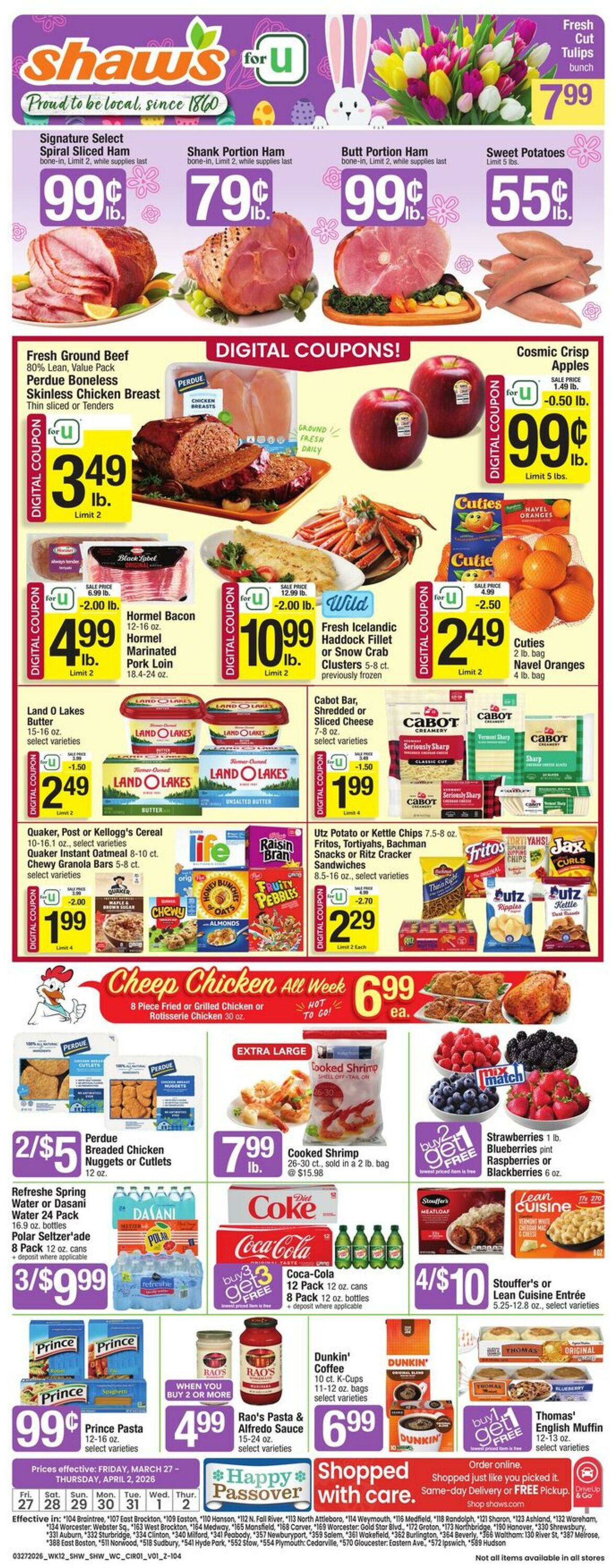 Weekly ad Shaws 03/27/2026 - 04/02/2026