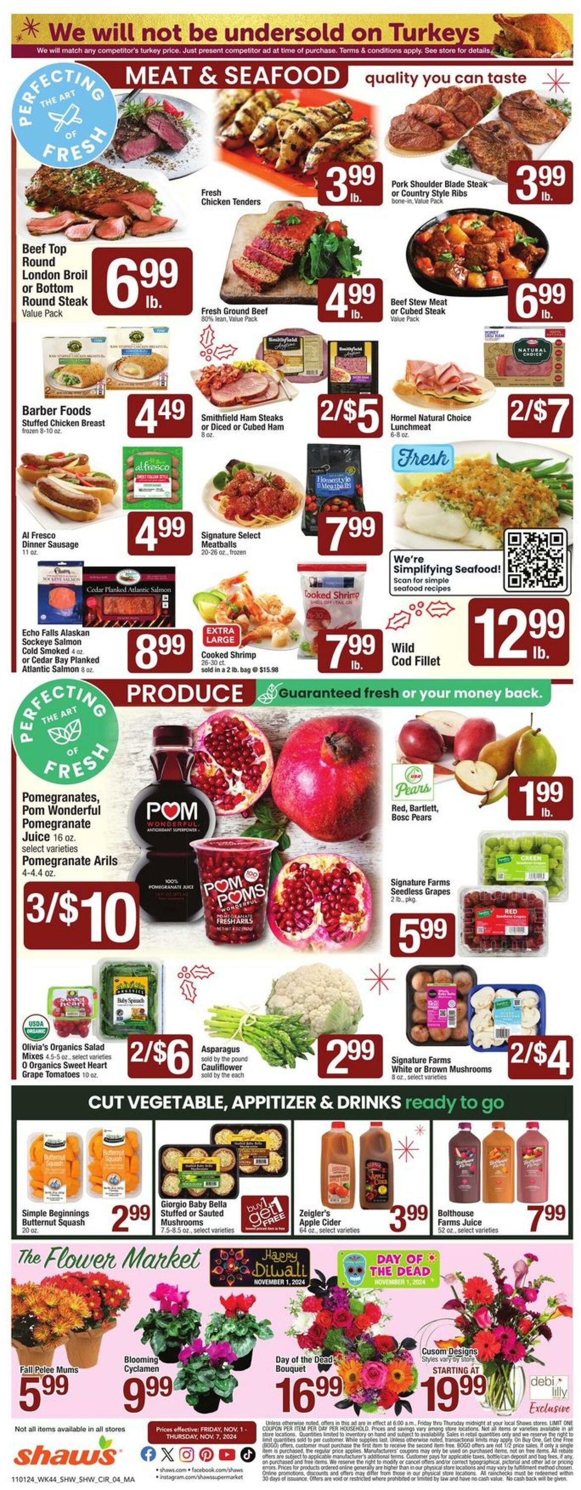 Weekly ad Shaws 11/01/2024 - 11/07/2024