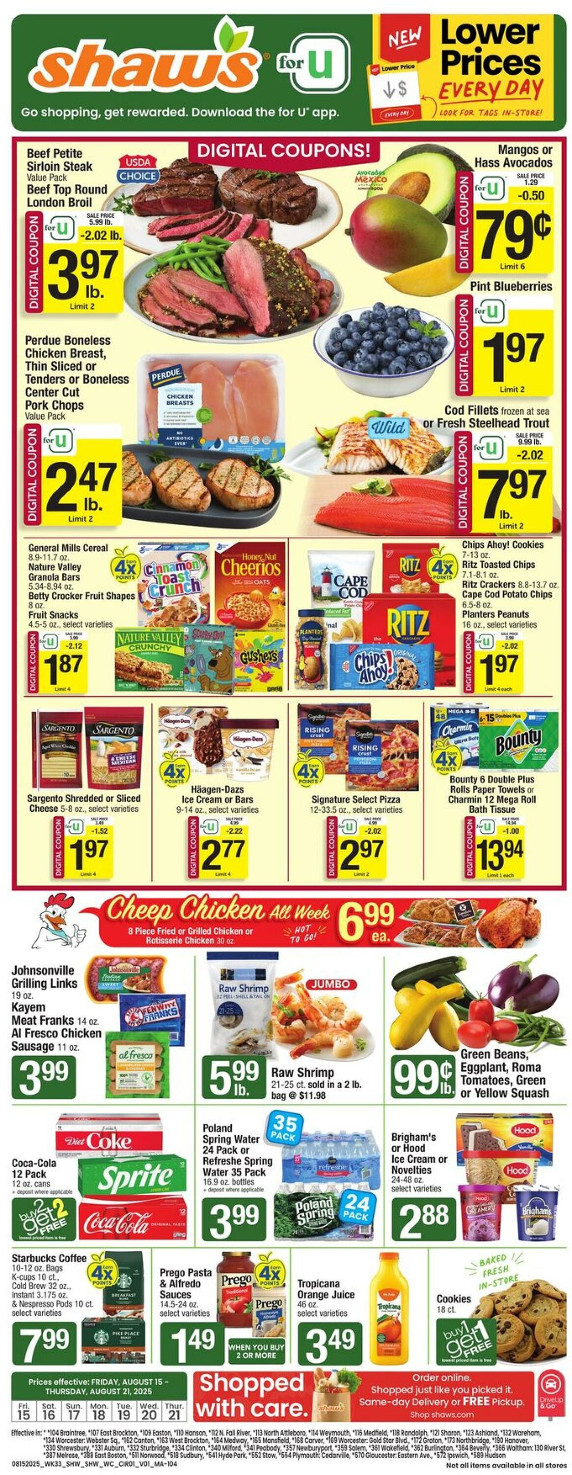 Weekly ad Shaws 08/15/2025 - 08/21/2025