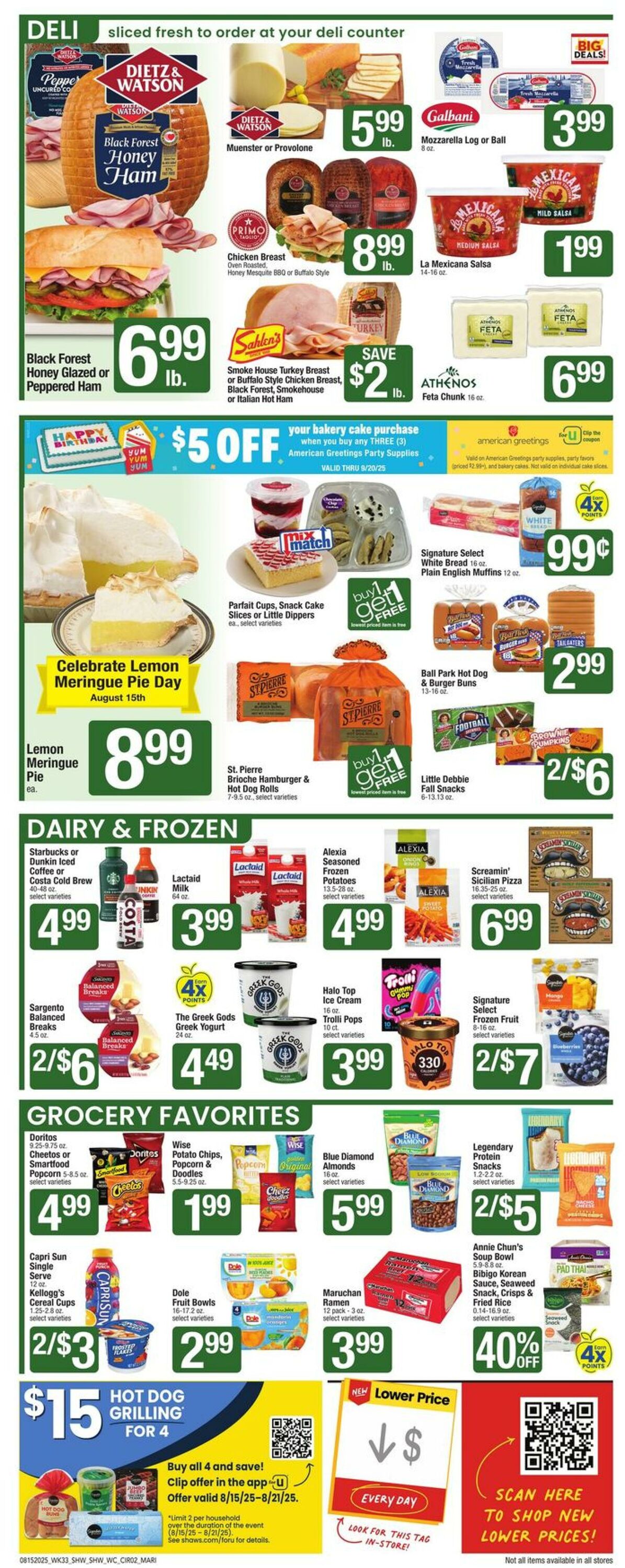 Weekly ad Shaws 08/15/2025 - 08/21/2025