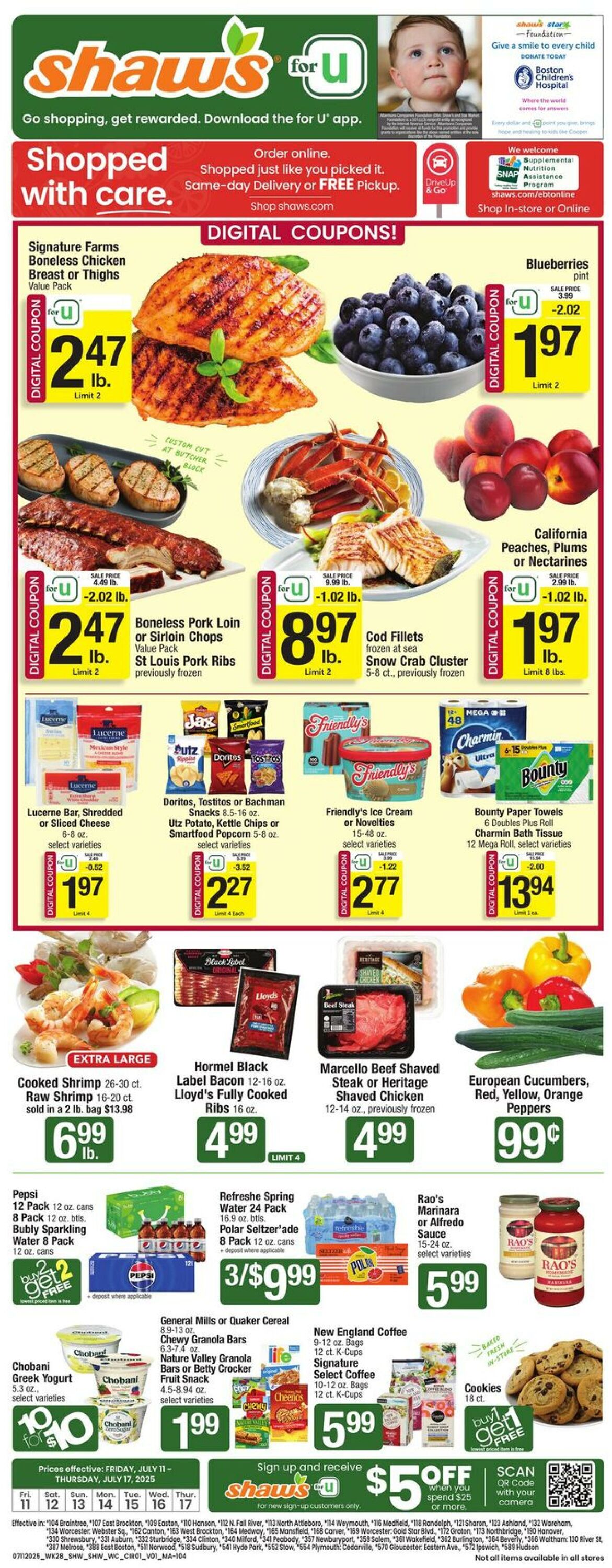 Weekly ad Shaws 07/11/2025 - 07/17/2025