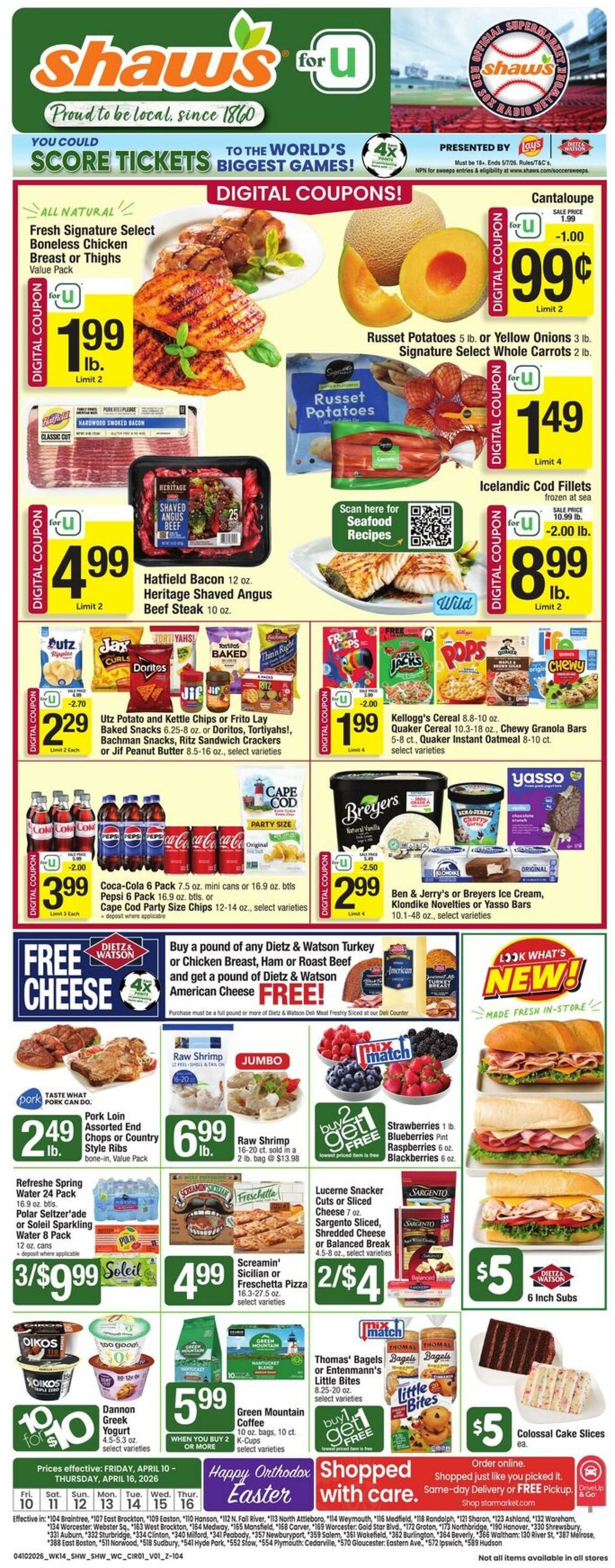 Weekly ad Shaws 04/10/2026 - 04/16/2026