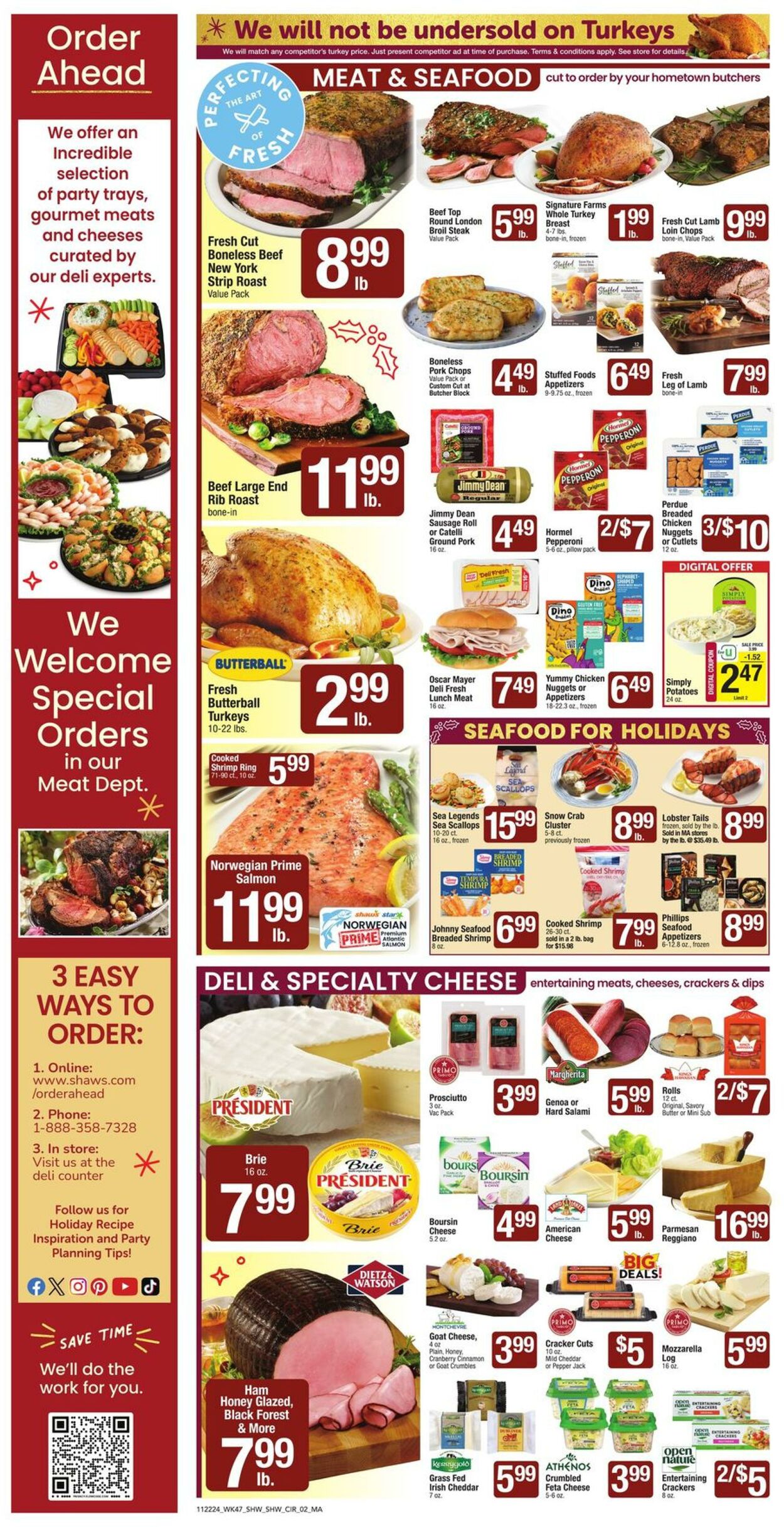 Weekly ad Shaws 11/22/2024 - 11/28/2024