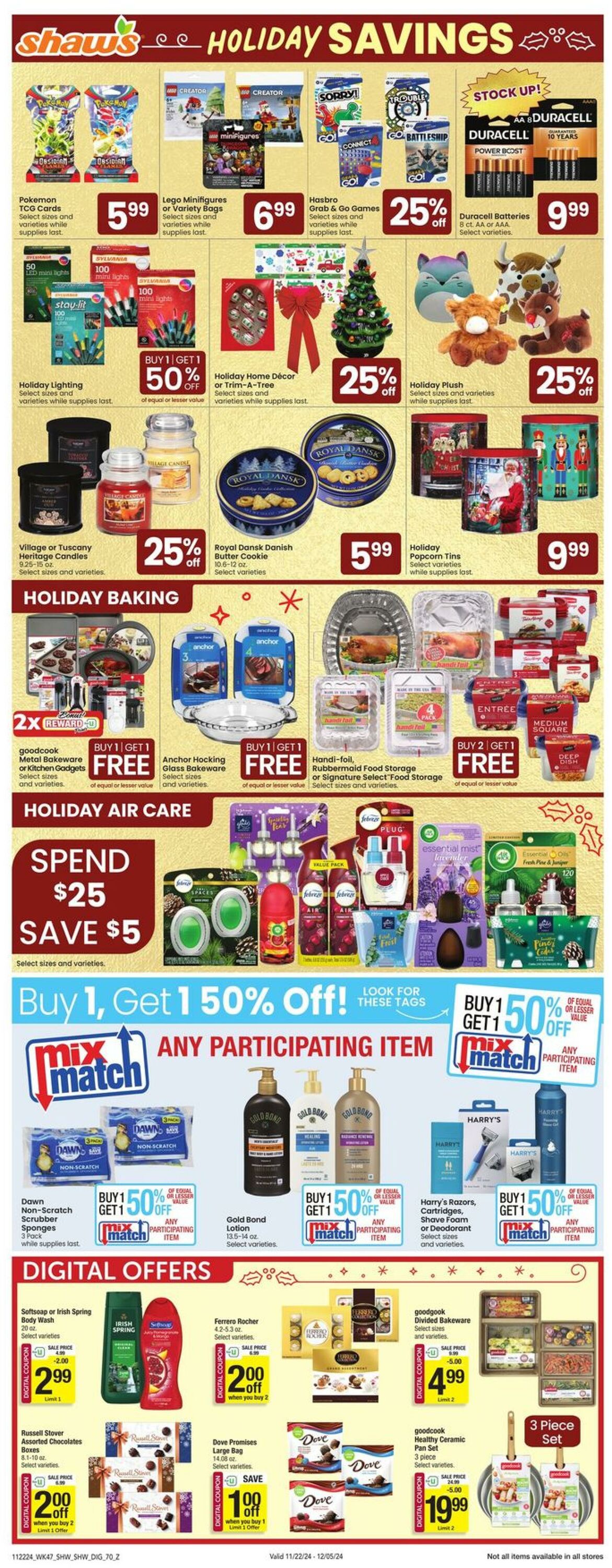 Weekly ad Shaws 11/22/2024 - 11/28/2024