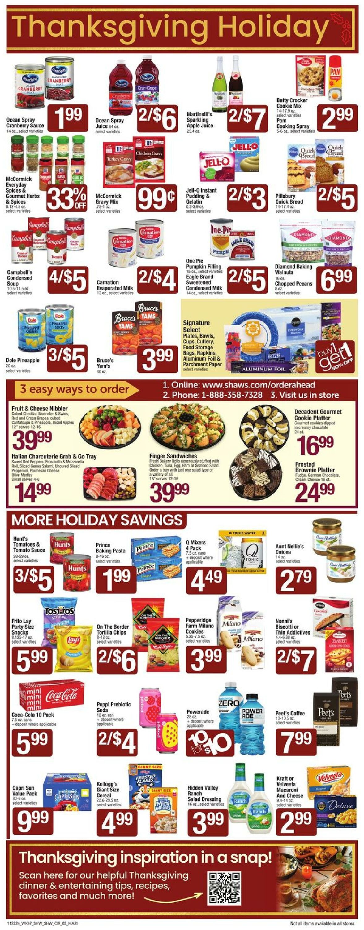 Weekly ad Shaws 11/22/2024 - 11/28/2024