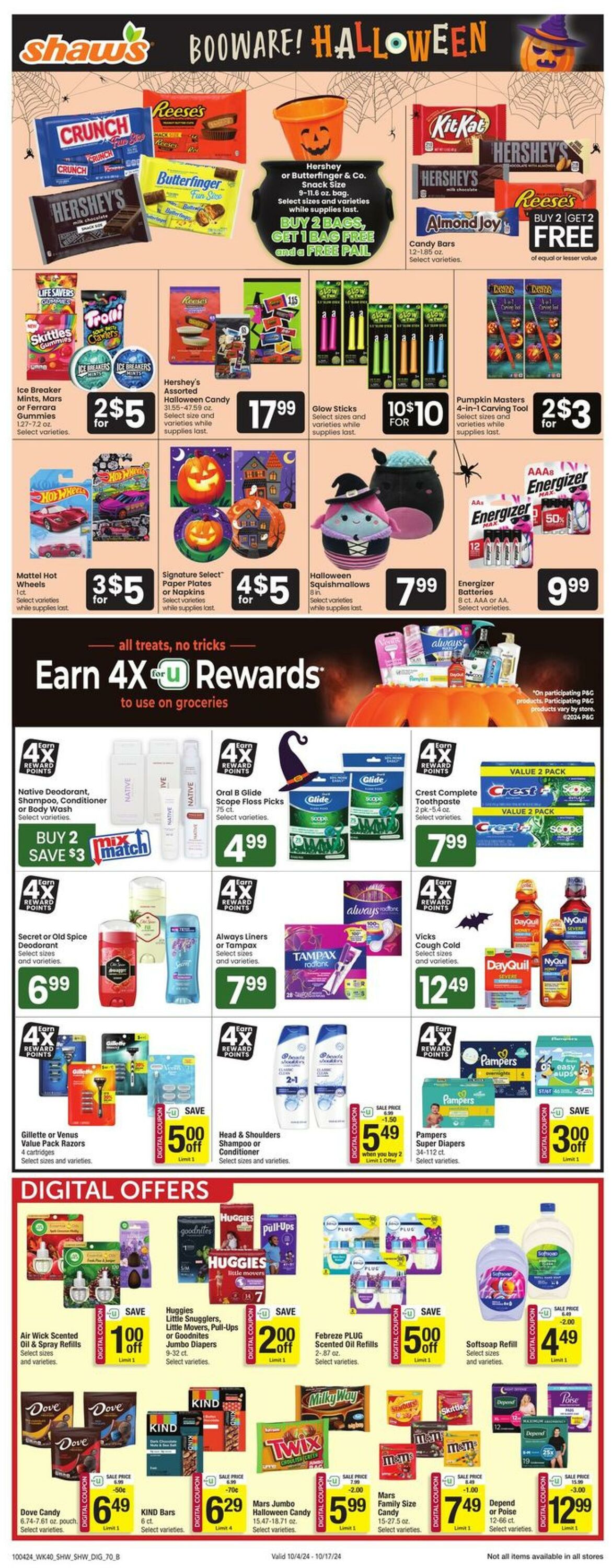 Weekly ad Shaws 10/04/2024 - 10/10/2024