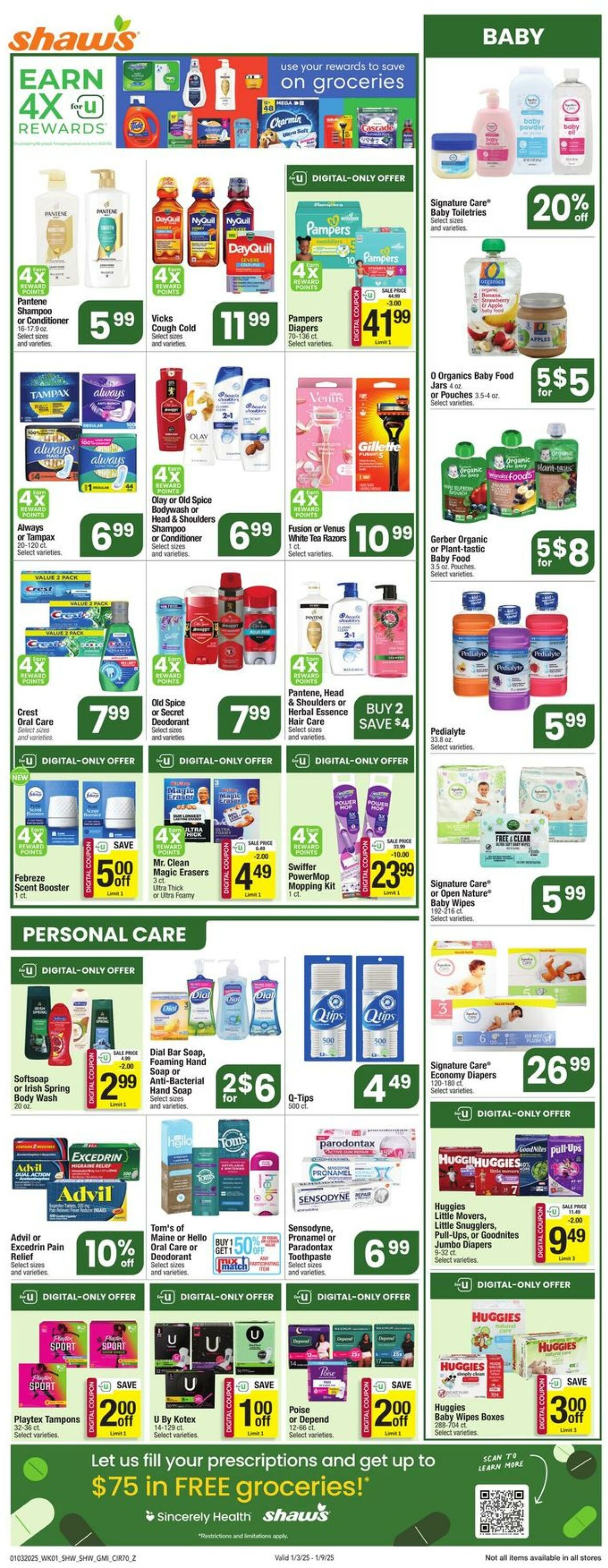 Weekly ad Shaws 01/03/2025 - 01/09/2025