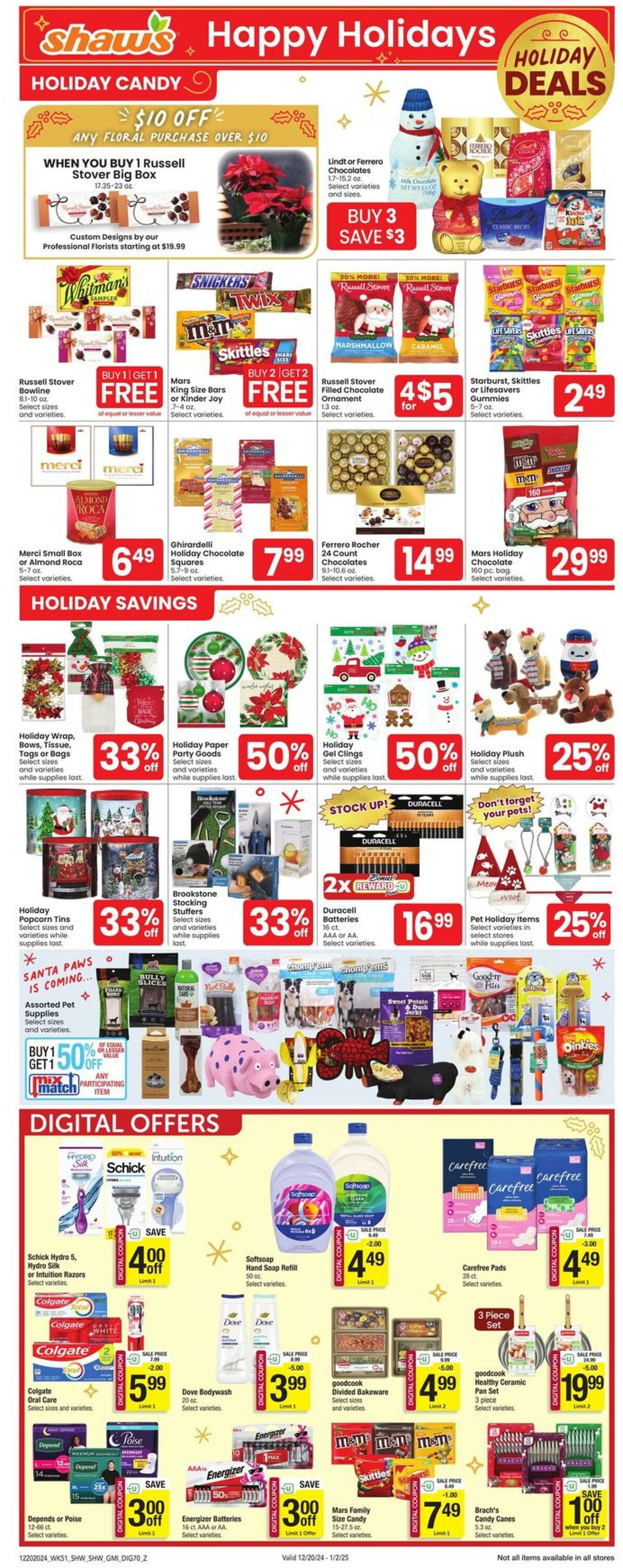 Weekly ad Shaws 12/20/2024 - 12/26/2024