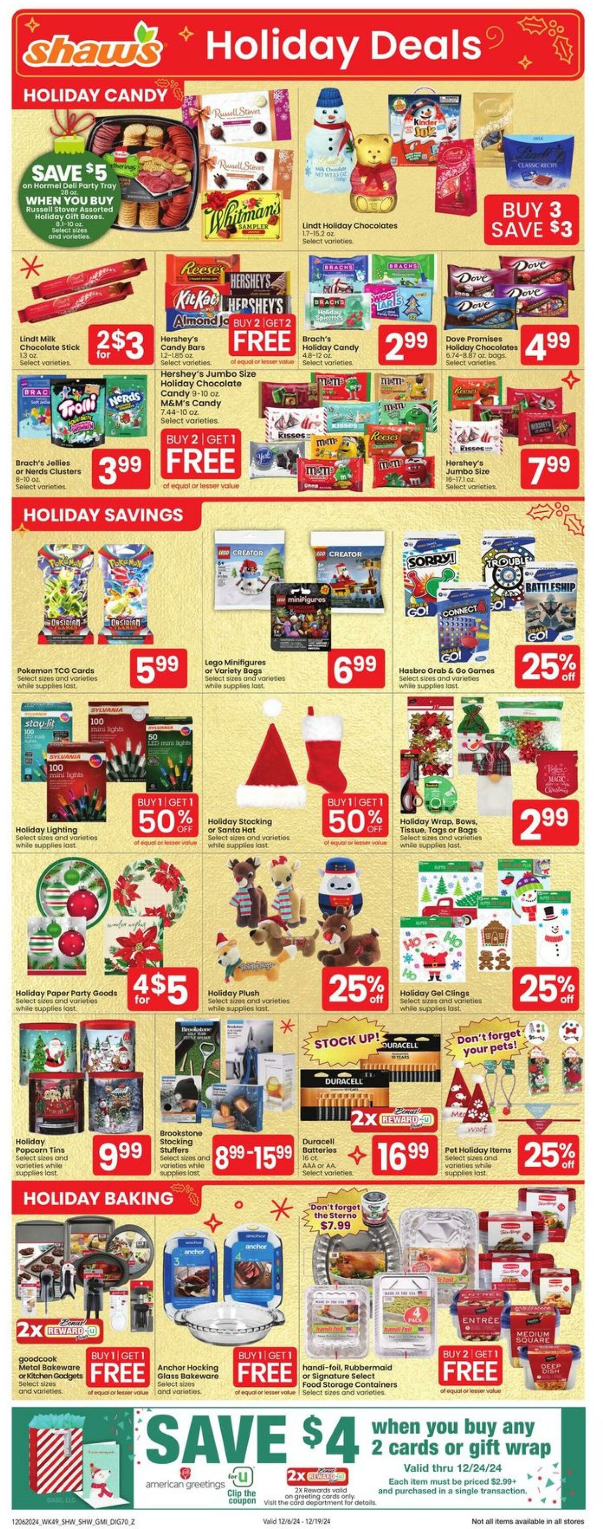 Weekly ad Shaws 12/06/2024 - 12/12/2024