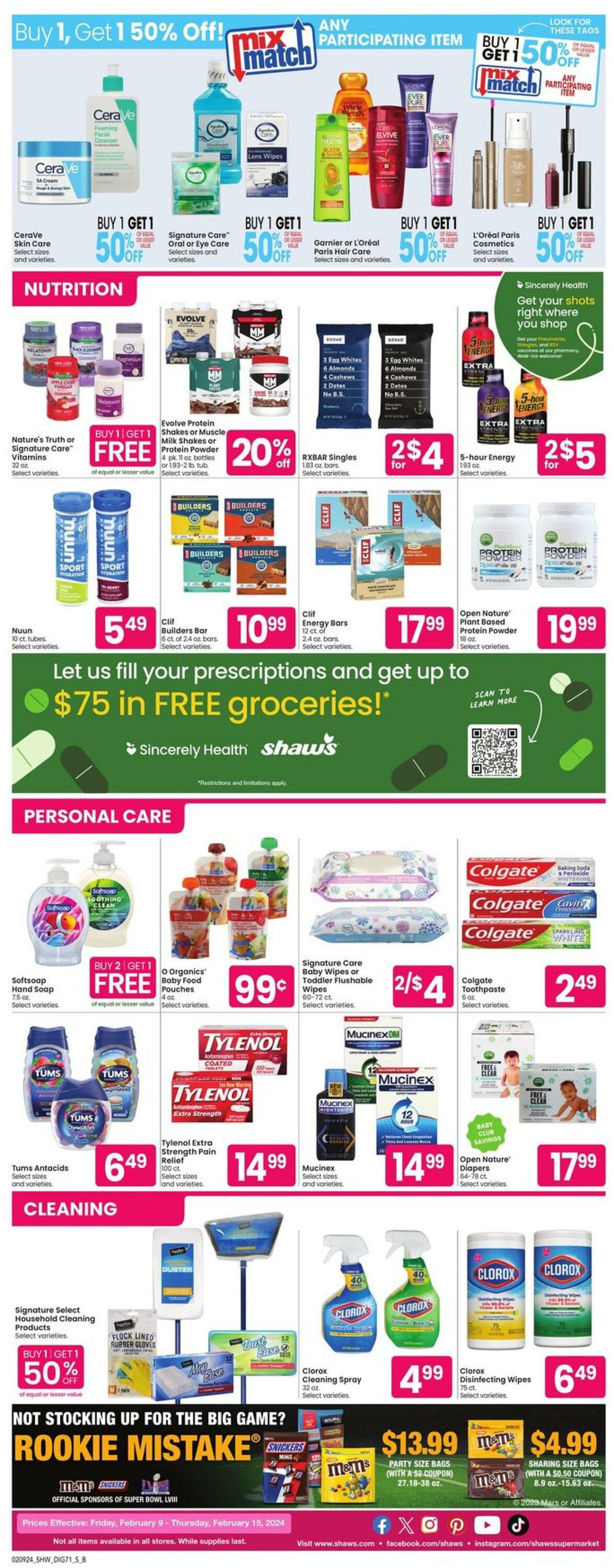 Weekly ad Shaws 02/09/2024 - 02/15/2024