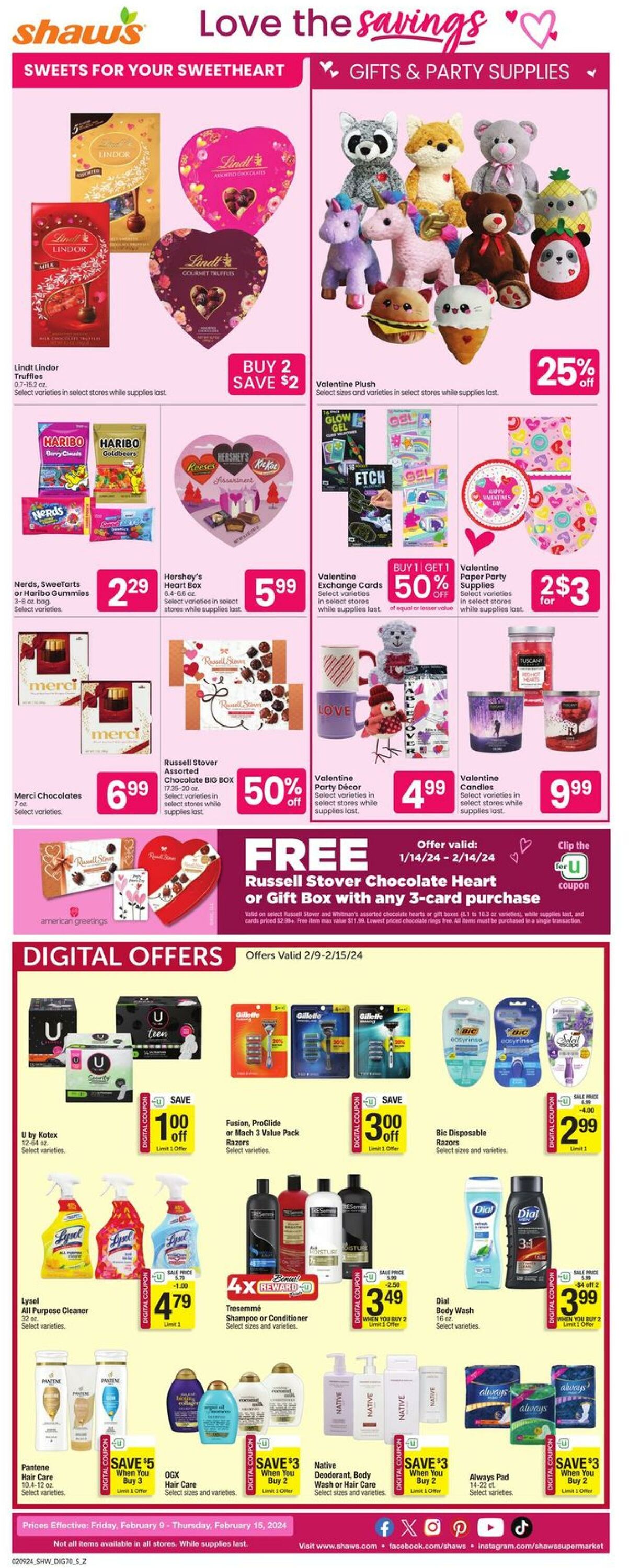 Weekly ad Shaws 02/09/2024 - 02/15/2024