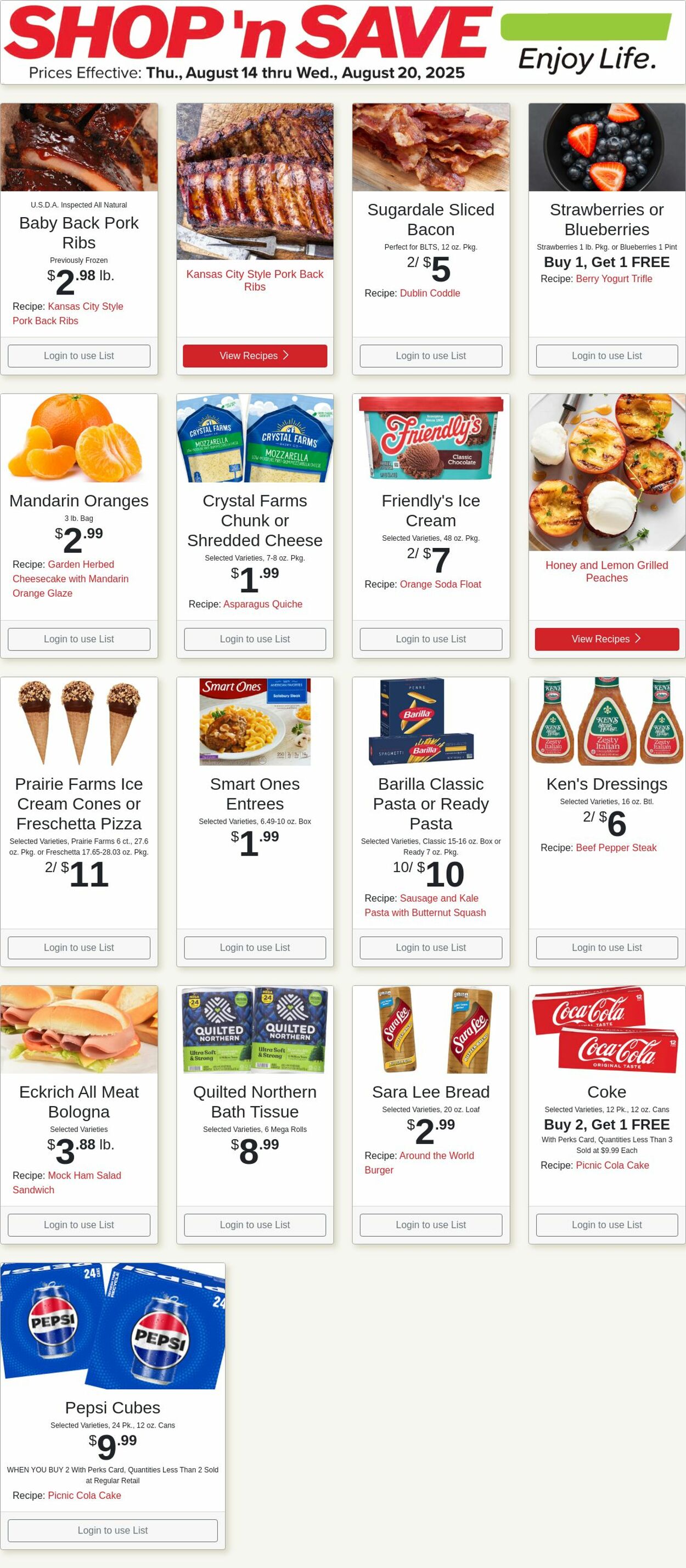 Weekly ad Shop'n Save 08/18/2025 - 08/24/2025
