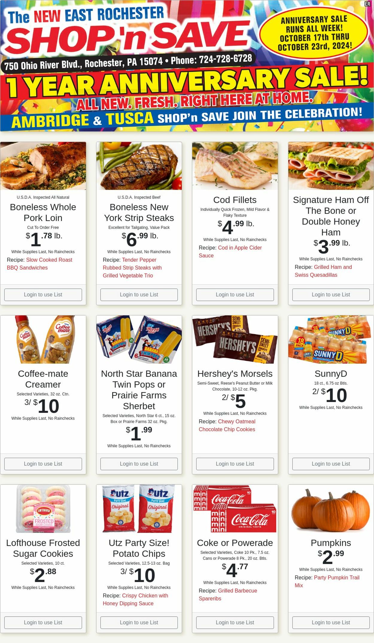 Weekly ad Shop'n Save 10/21/2024 - 10/27/2024