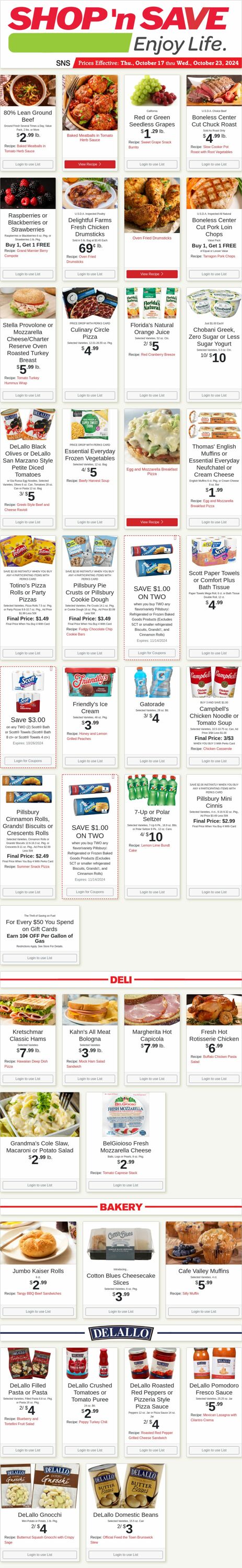 Weekly ad Shop'n Save 10/21/2024 - 10/27/2024