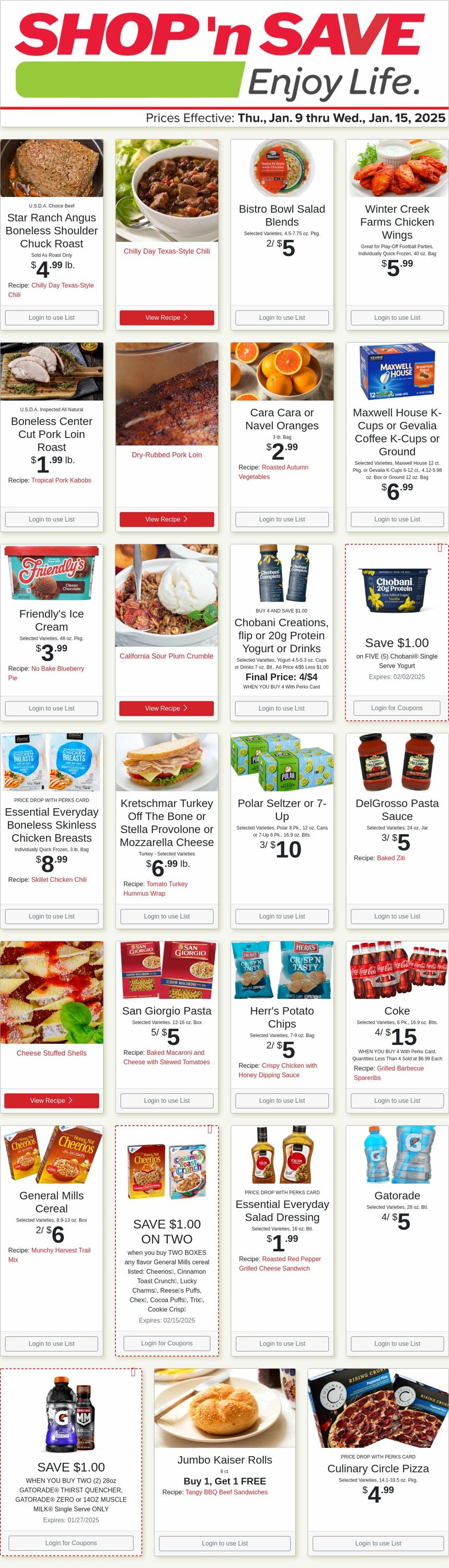 Weekly ad Shop'n Save 01/06/2025 - 01/12/2025