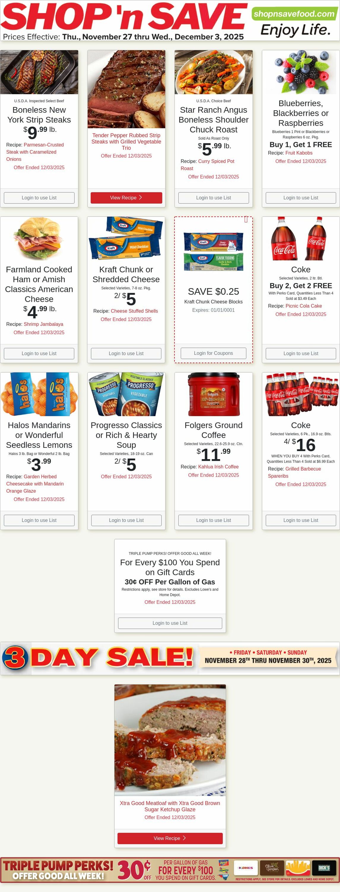 Weekly ad Shop'n Save 12/01/2025 - 12/07/2025