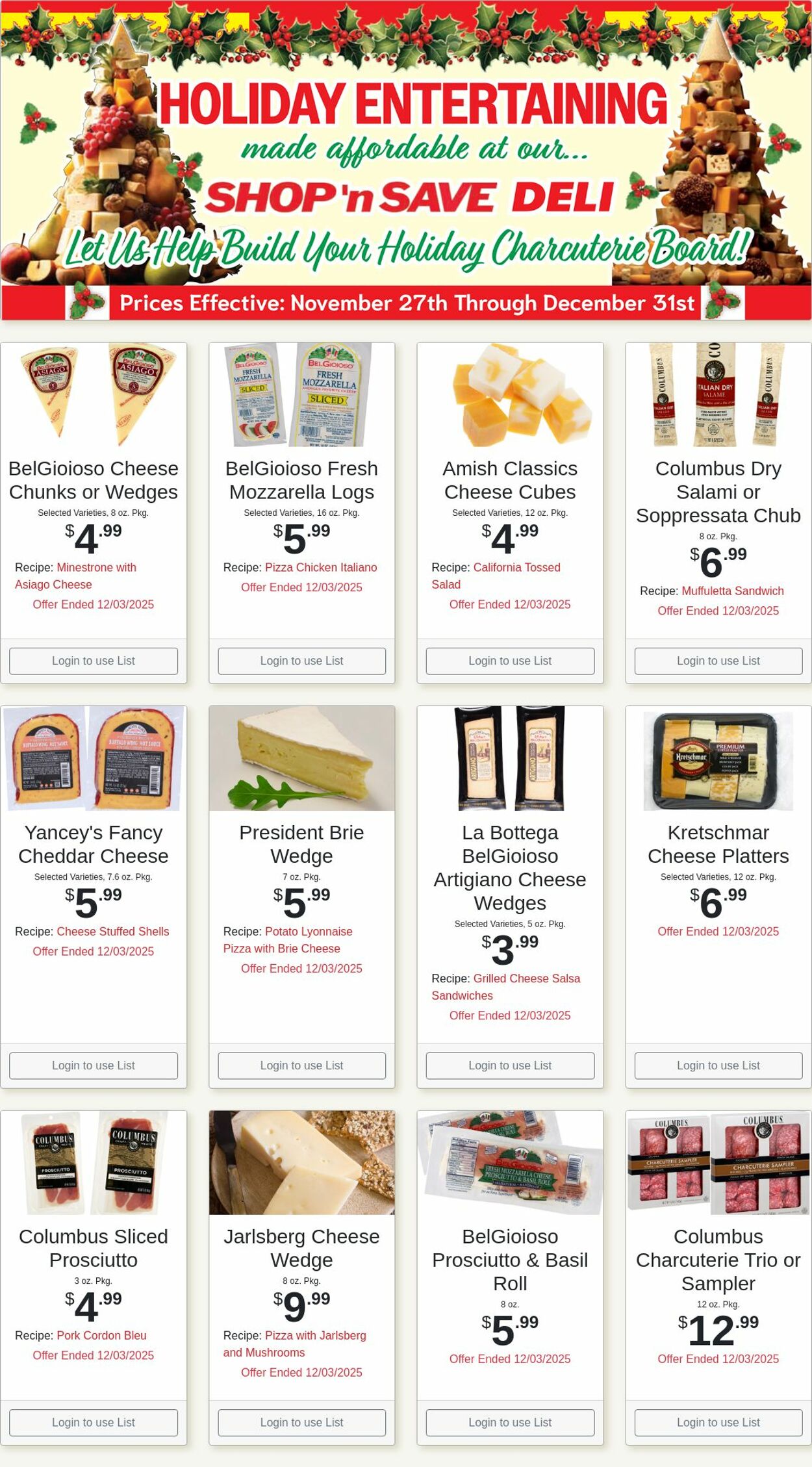Weekly ad Shop'n Save 12/01/2025 - 12/07/2025