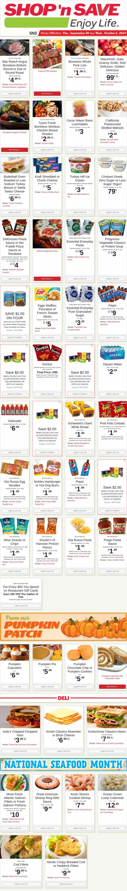 Weekly ad Shop'n Save 09/30/2024 - 10/06/2024