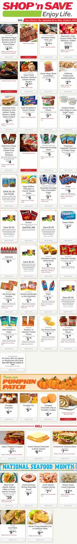 Weekly ad Shop'n Save 10/21/2024 - 10/27/2024