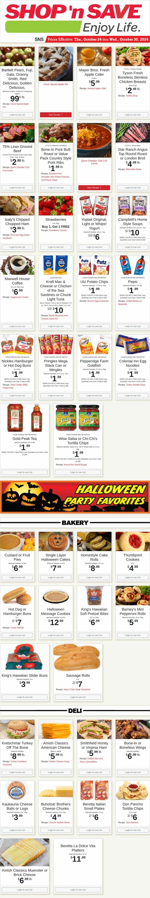 Weekly ad Shop'n Save 10/28/2024 - 11/03/2024