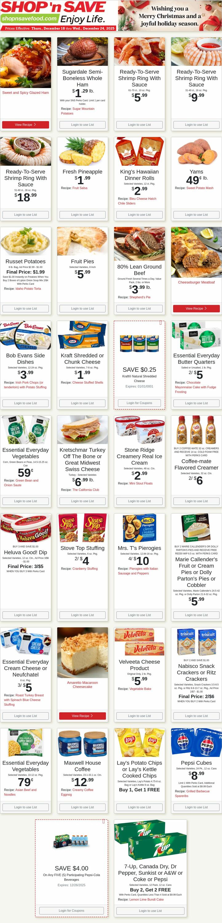 Weekly ad Shop'n Save 12/22/2025 - 12/28/2025
